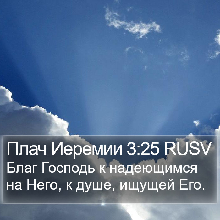 Плач Иеремии 3:25 RUSV Bible Study