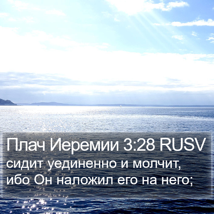 Плач Иеремии 3:28 RUSV Bible Study