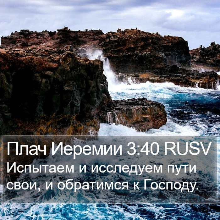 Плач Иеремии 3:40 RUSV Bible Study