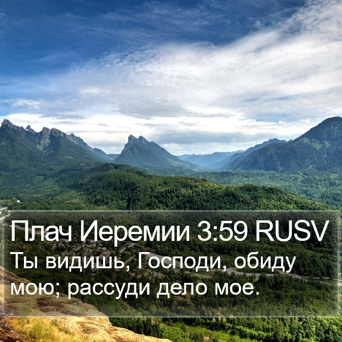 Плач Иеремии 3:59 RUSV Bible Study