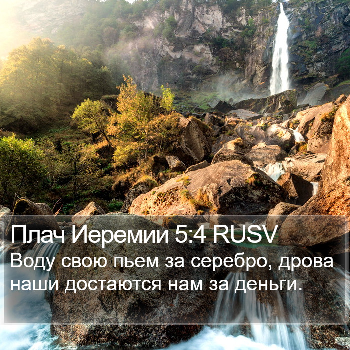 Плач Иеремии 5:4 RUSV Bible Study