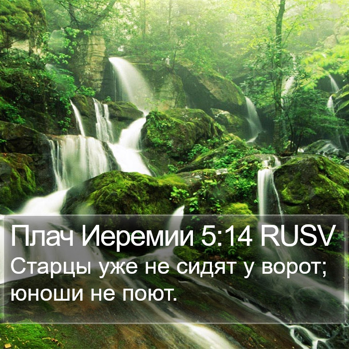 Плач Иеремии 5:14 RUSV Bible Study