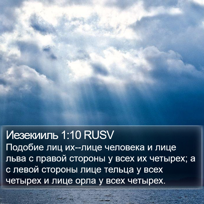 Иезекииль 1:10 RUSV Bible Study