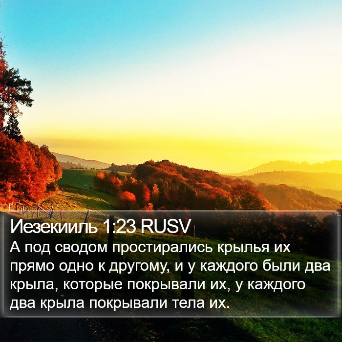 Иезекииль 1:23 RUSV Bible Study