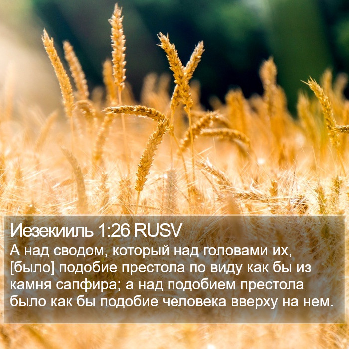 Иезекииль 1:26 RUSV Bible Study