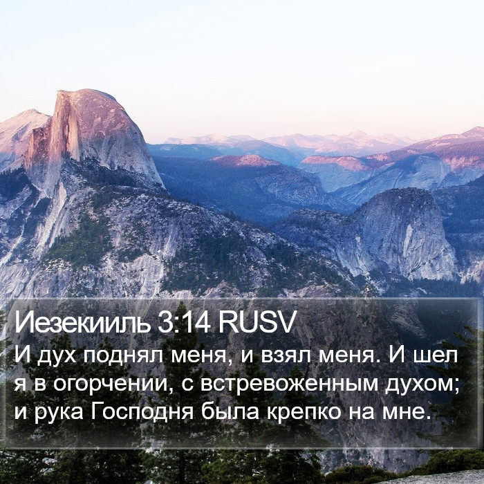 Иезекииль 3:14 RUSV Bible Study