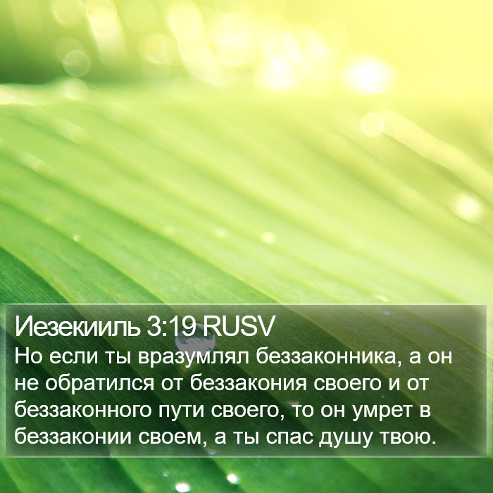 Иезекииль 3:19 RUSV Bible Study