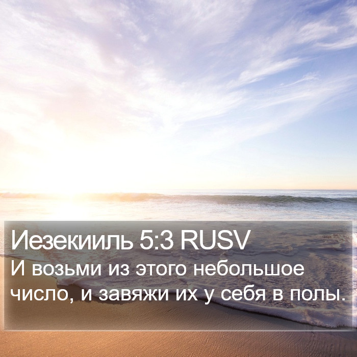 Иезекииль 5:3 RUSV Bible Study