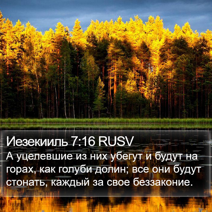 Иезекииль 7:16 RUSV Bible Study