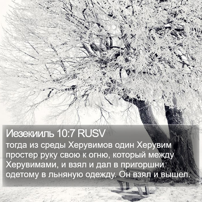 Иезекииль 10:7 RUSV Bible Study