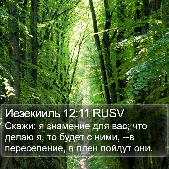 Иезекииль 12:11 RUSV Bible Study