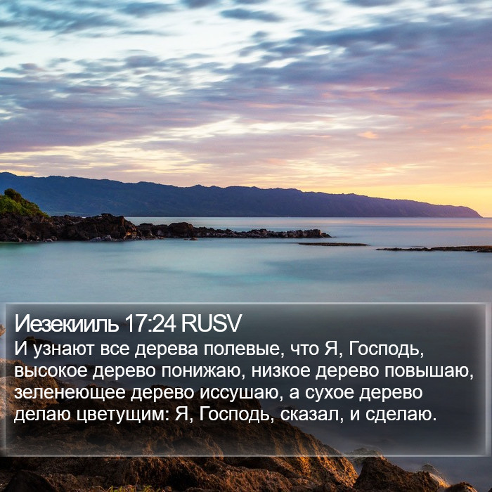 Иезекииль 17:24 RUSV Bible Study