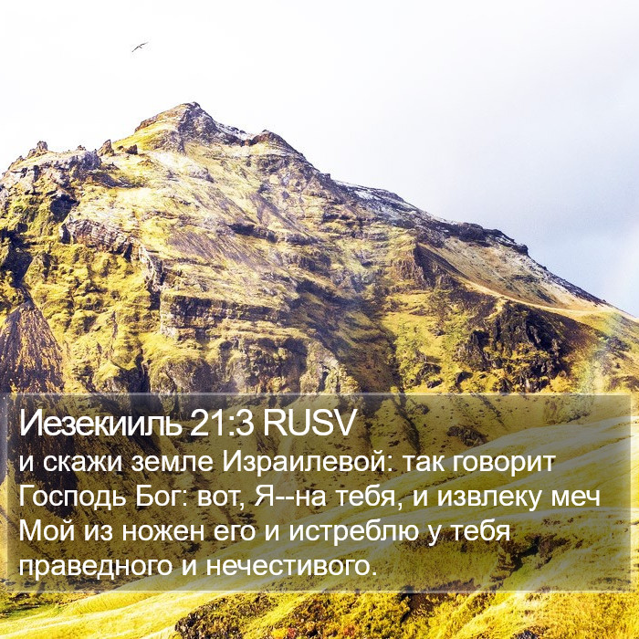 Иезекииль 21:3 RUSV Bible Study