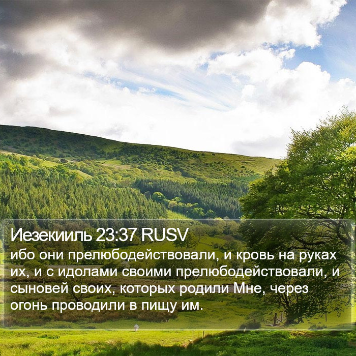 Иезекииль 23:37 RUSV Bible Study