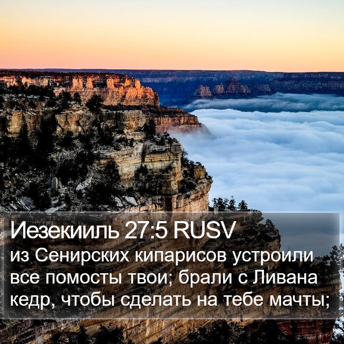Иезекииль 27:5 RUSV Bible Study