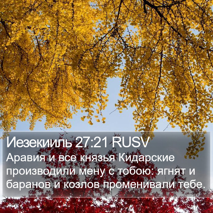 Иезекииль 27:21 RUSV Bible Study