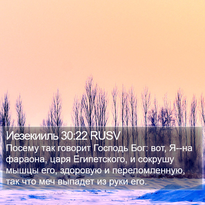 Иезекииль 30:22 RUSV Bible Study