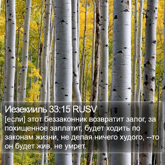 Иезекииль 33:15 RUSV Bible Study