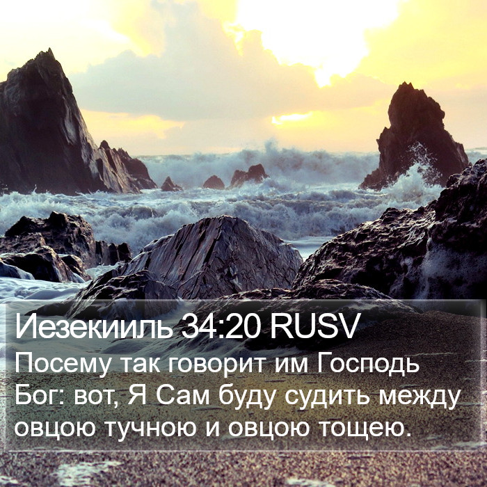 Иезекииль 34:20 RUSV Bible Study