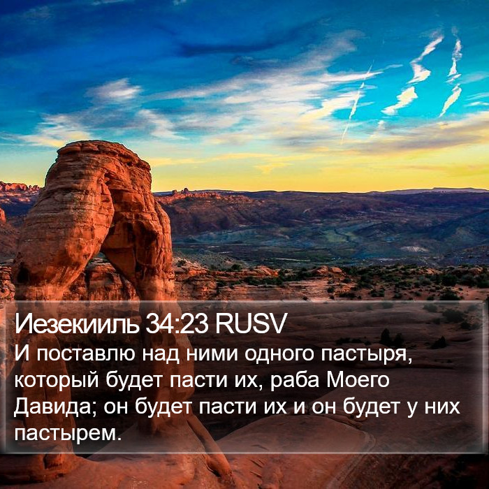 Иезекииль 34:23 RUSV Bible Study