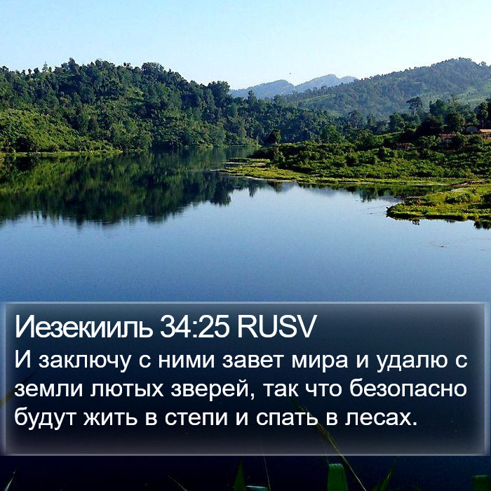 Иезекииль 34:25 RUSV Bible Study