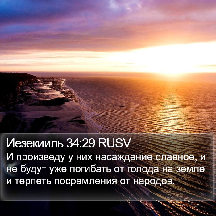Иезекииль 34:29 RUSV Bible Study