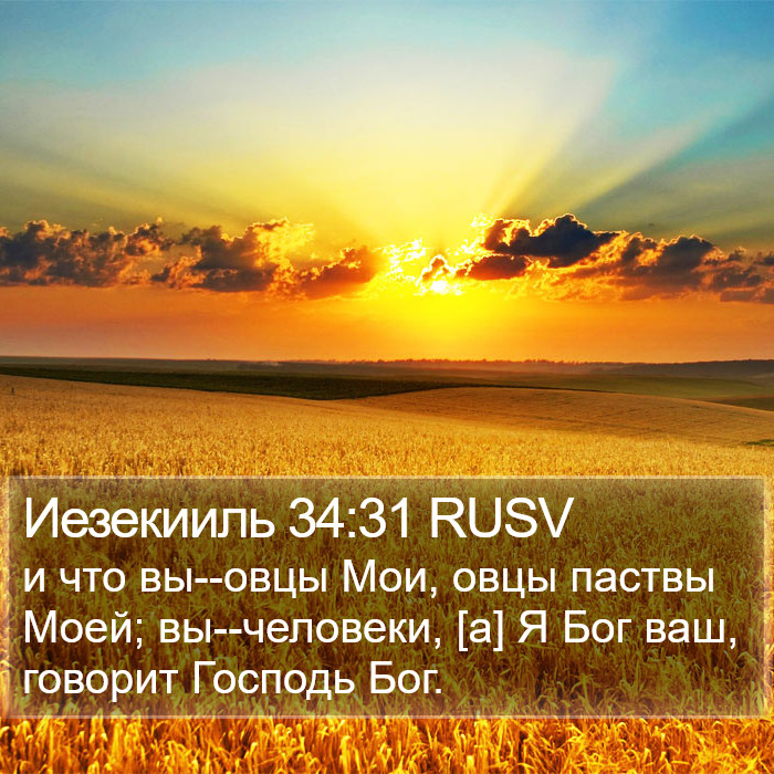 Иезекииль 34:31 RUSV Bible Study