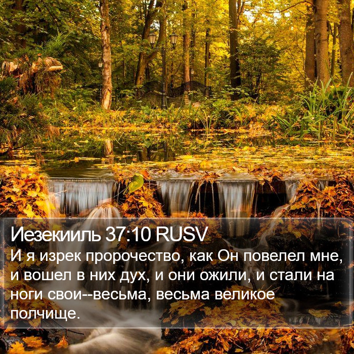 Иезекииль 37:10 RUSV Bible Study
