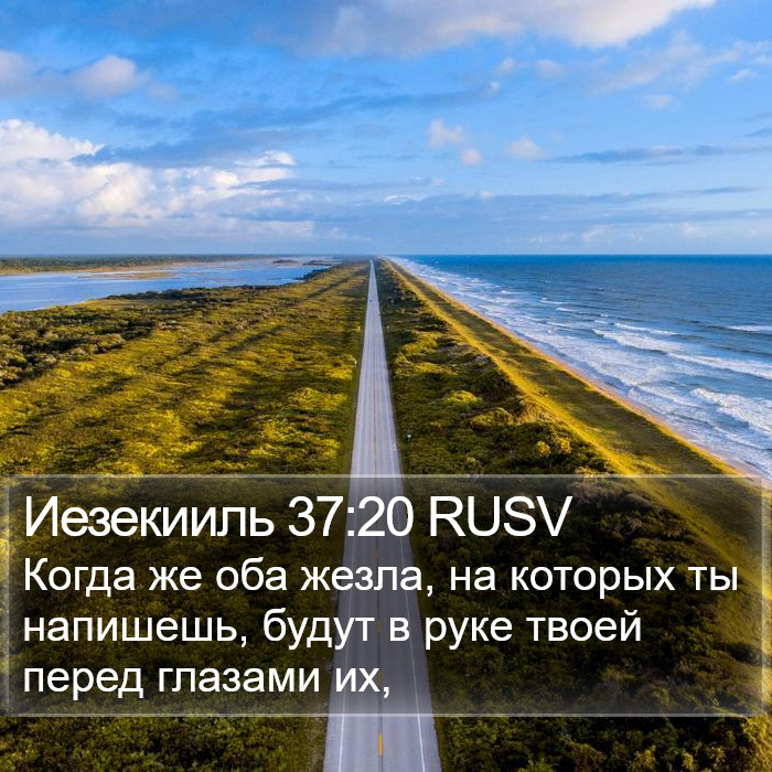 Иезекииль 37:20 RUSV Bible Study