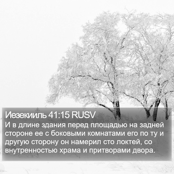 Иезекииль 41:15 RUSV Bible Study