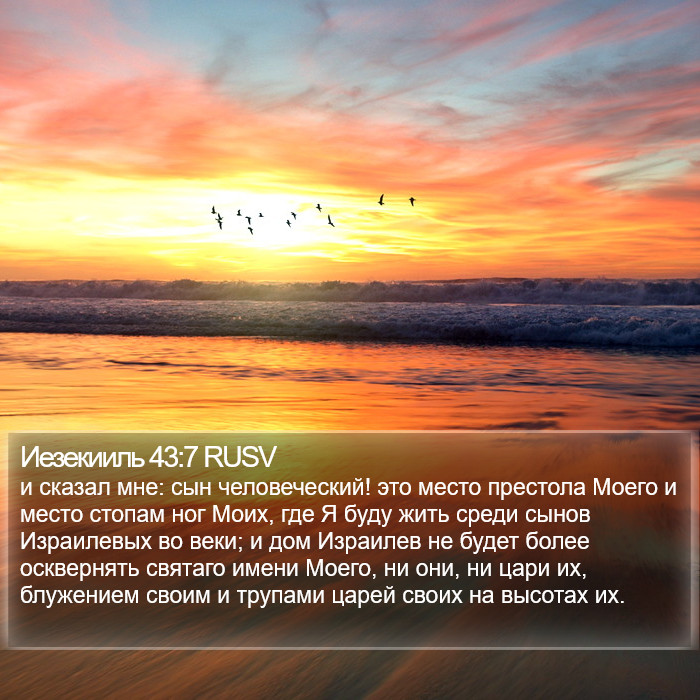 Иезекииль 43:7 RUSV Bible Study