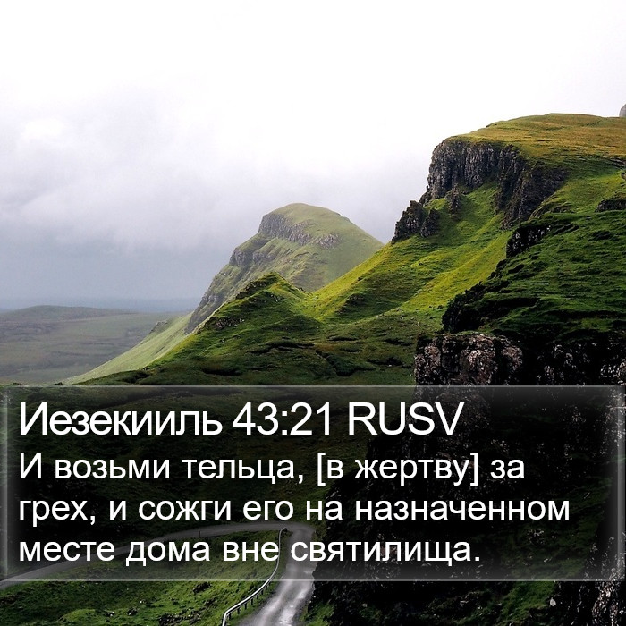 Иезекииль 43:21 RUSV Bible Study