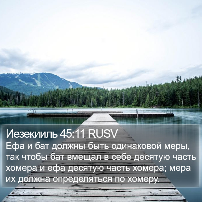 Иезекииль 45:11 RUSV Bible Study