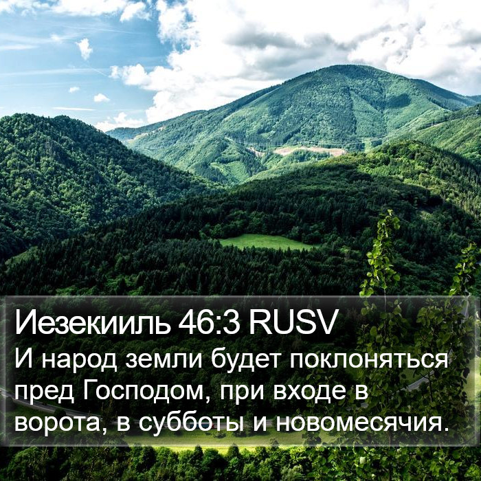 Иезекииль 46:3 RUSV Bible Study