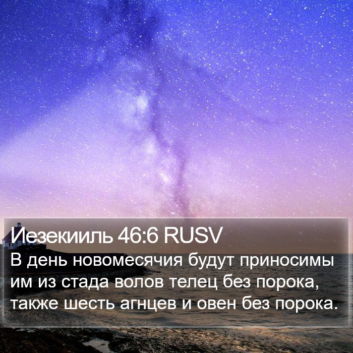Иезекииль 46:6 RUSV Bible Study