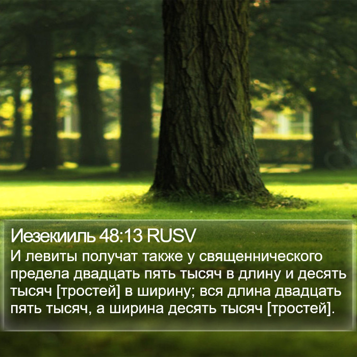 Иезекииль 48:13 RUSV Bible Study