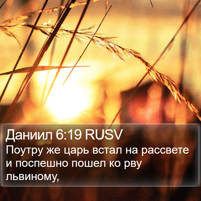 Даниил 6:19 RUSV Bible Study