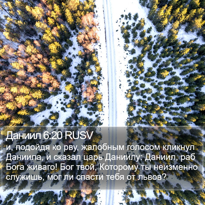 Даниил 6:20 RUSV Bible Study