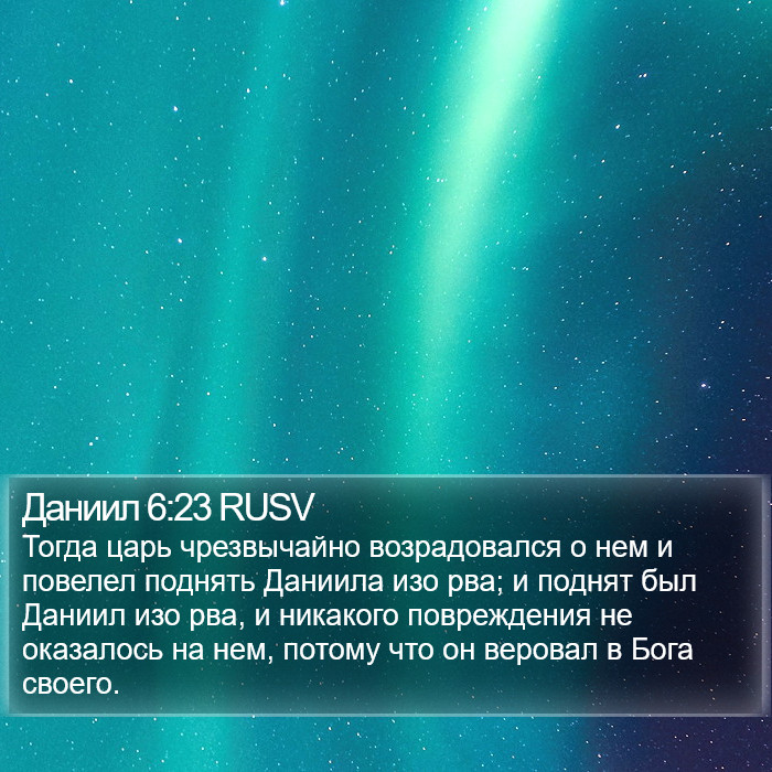 Даниил 6:23 RUSV Bible Study