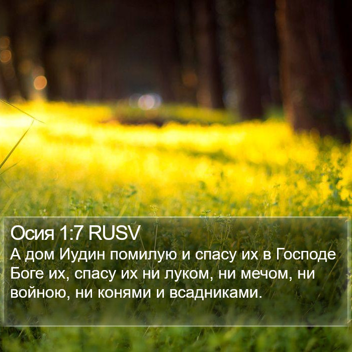 Осия 1:7 RUSV Bible Study