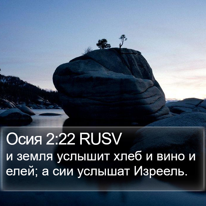 Осия 2:22 RUSV Bible Study