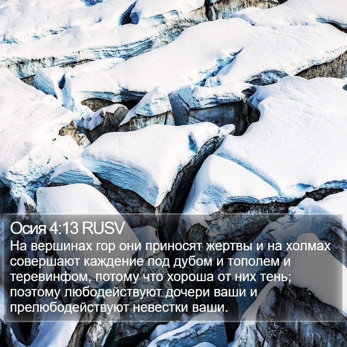 Осия 4:13 RUSV Bible Study