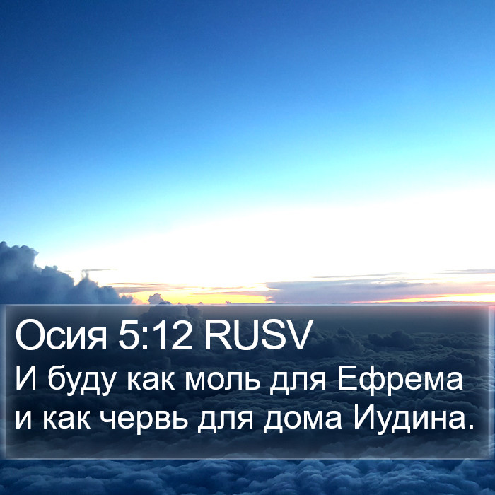 Осия 5:12 RUSV Bible Study