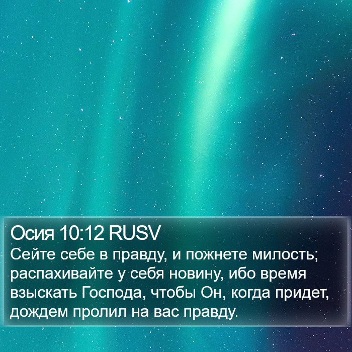 Осия 10:12 RUSV Bible Study