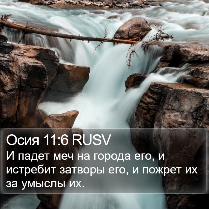 Осия 11:6 RUSV Bible Study