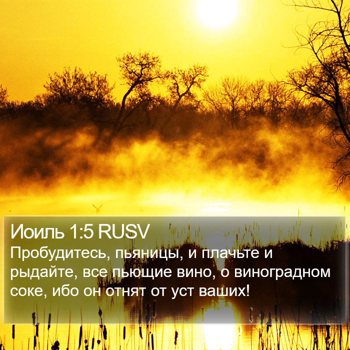 Иоиль 1:5 RUSV Bible Study