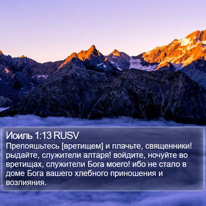 Иоиль 1:13 RUSV Bible Study