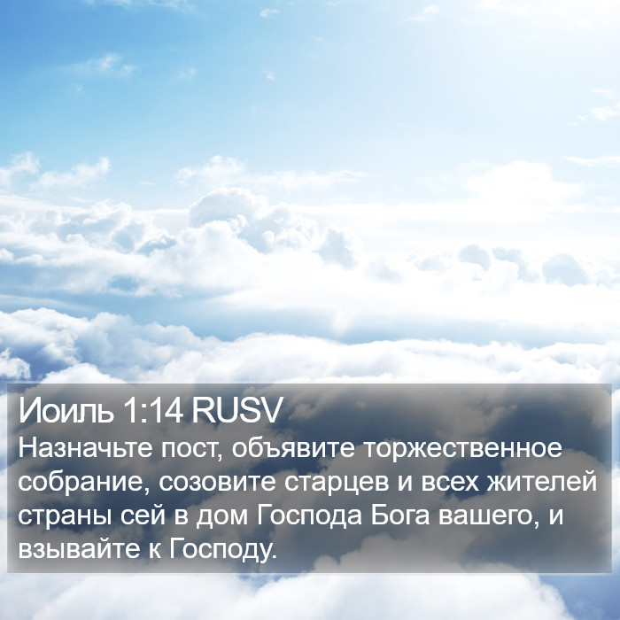 Иоиль 1:14 RUSV Bible Study