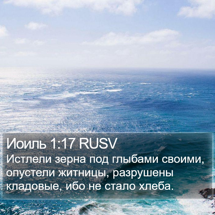 Иоиль 1:17 RUSV Bible Study