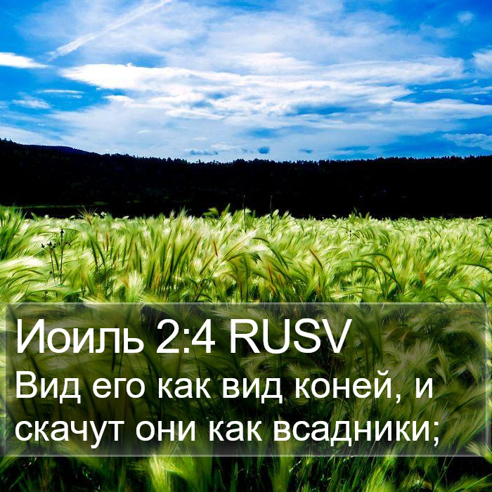 Иоиль 2:4 RUSV Bible Study